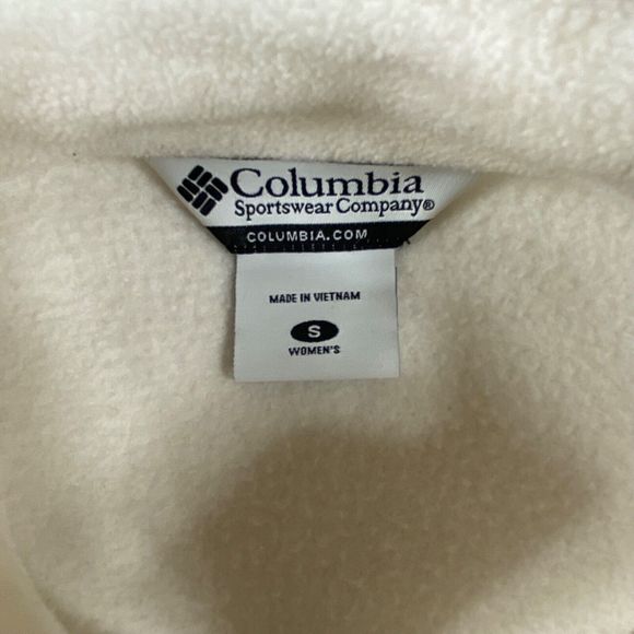 Columbia Sportswear Company Full Zip Women's Size Small Off White Fleece Jacket - Picture 2 of 9